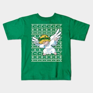 Dabbing Ugly Christmas Sweater Angel Kids T-Shirt